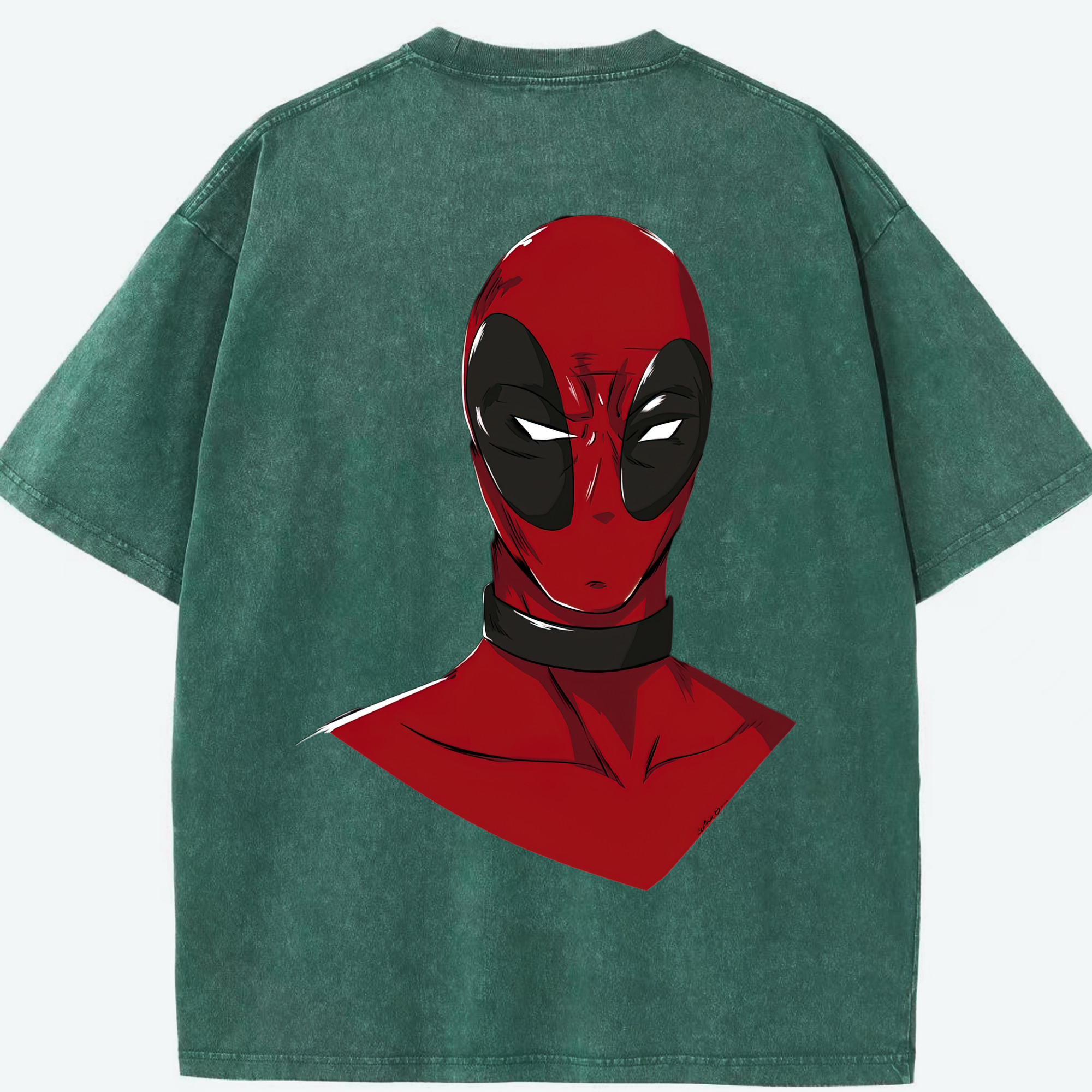 （画像用） Deadpool デッドプール 綿100% ヴィンテージ風 半袖Tシャツ（背面プリント）